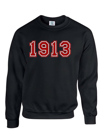 Buy fusion-red-white-trim Black Fusion Felt 1913 Sweatshirt/Hoodie