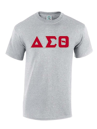 Buy heather-grey DST Greek Letters Short Sleeve T-Shirt