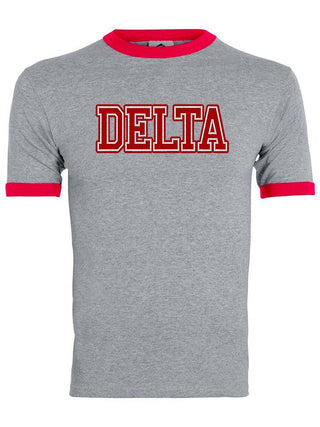 Buy grey-red DST DELTA Ringer Shirt