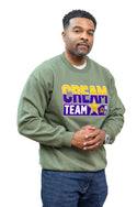 Cream Team Crew Embroidered Sweatshirt