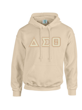 Cream Fusion Felt Delta Greek Letters Sweatshirt/Hoodie