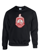 Black Felt Delta Greek Large Shield Sweatshirt/Hoodie