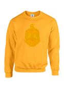 Gold Fusion Felt Delta Greek Large Shield Sweatshirt/Hoodie