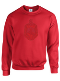 Red Fusion Felt Delta Greek Large Shield Sweatshirt/Hoodie