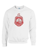 White Felt Delta Greek Large Shield Sweatshirt/Hoodie