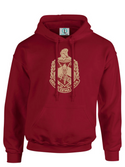 Crimson Felt Delta Greek Large Shield Sweatshirt/Hoodie