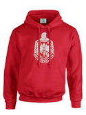 Red Felt Delta Greek Large Shield Sweatshirt/Hoodie