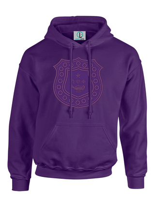 Purple Fusion Felt Omega Shield Sweatshirt/Hoodie