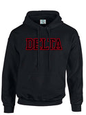 Black Fusion Felt DELTA Sweatshirt/Hoodie