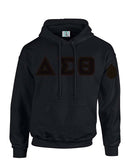 Black Fusion Felt Delta Greek Letters Sweatshirt/Hoodie