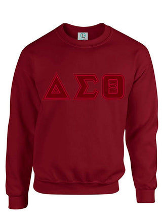 Buy fusion-crimson Crimson Fusion Felt Delta Greek Letters Sweatshirt/Hoodie