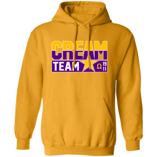 Cream Team Printed Hoodie