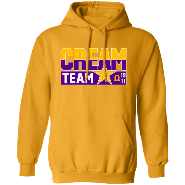 Cream Team Printed Hoodie