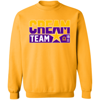 Buy gold Cream Team Printed Crewneck Sweatshirt