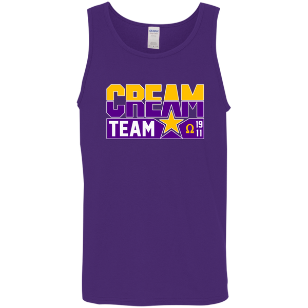 Cream Team Printed Tank