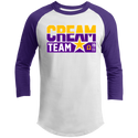 Cream Team Printed 3/4 Raglan Sleeve Shirt