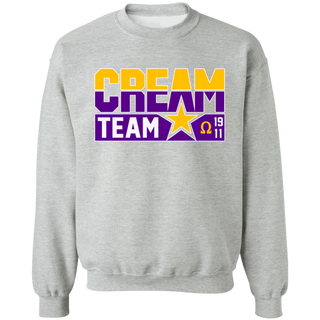 Buy sport-grey Cream Team Printed Crewneck Sweatshirt