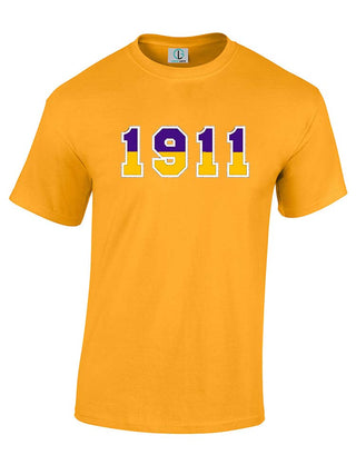 Buy gold Omega 1911 Split Short Sleeve T-Shirt