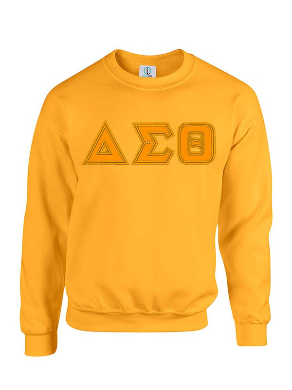 Gold Fusion Felt Delta Greek Letters Sweatshirt/Hoodie