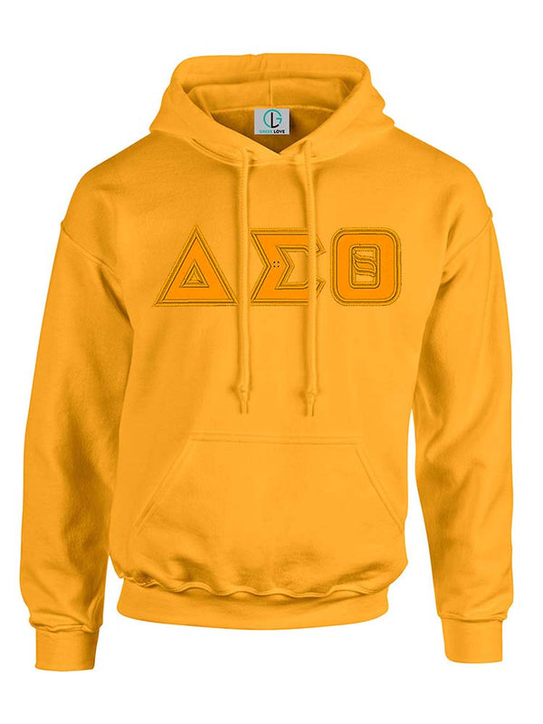 Gold Fusion Felt Delta Greek Letters Sweatshirt/Hoodie