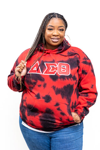 DST Greek Letters Tie Dye Hoodie