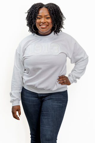 White Fusion Felt 1913 Sweatshirt