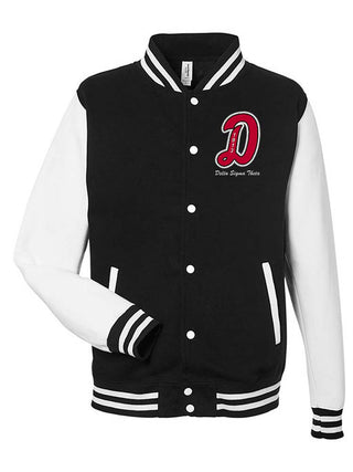 Buy black-white DST Script D Lightweight Letterman Jacket
