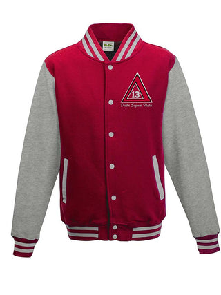 Buy red-grey DST Pyramid 13 Lightweight Letterman Jacket