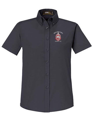 Buy carbon DST Shield Short Sleeve Ladies&#39; Button Down Shirt