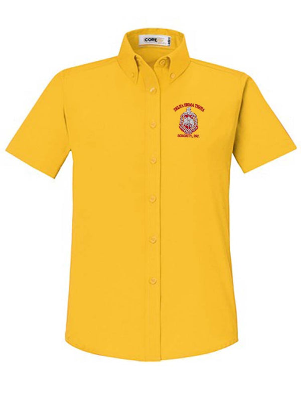 DST Shield Short Sleeve Ladies' Button Down Shirt