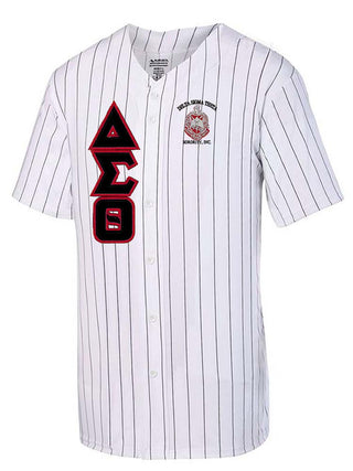 Buy black-red DST Pinstripe Baseball Jersey