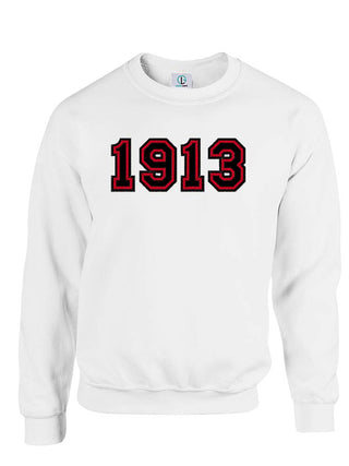 Buy fusion-black-red-trim White Fusion Felt 1913 Sweatshirt