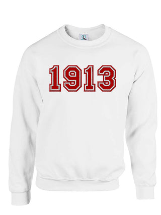 Buy fusion-red-white-trim White Fusion Felt 1913 Sweatshirt