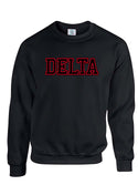 Black Fusion Felt DELTA Sweatshirt/Hoodie