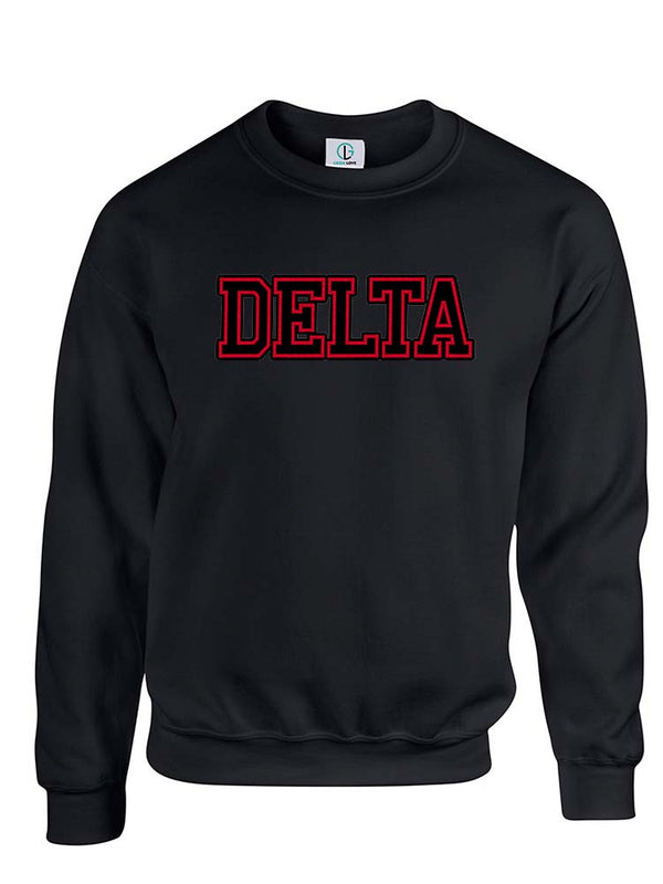 Black Fusion Felt DELTA Sweatshirt/Hoodie