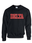 Black Fusion Felt DELTA Sweatshirt/Hoodie