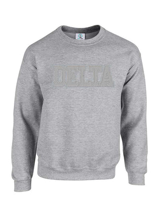Grey Fusion Felt DELTA Sweatshirt