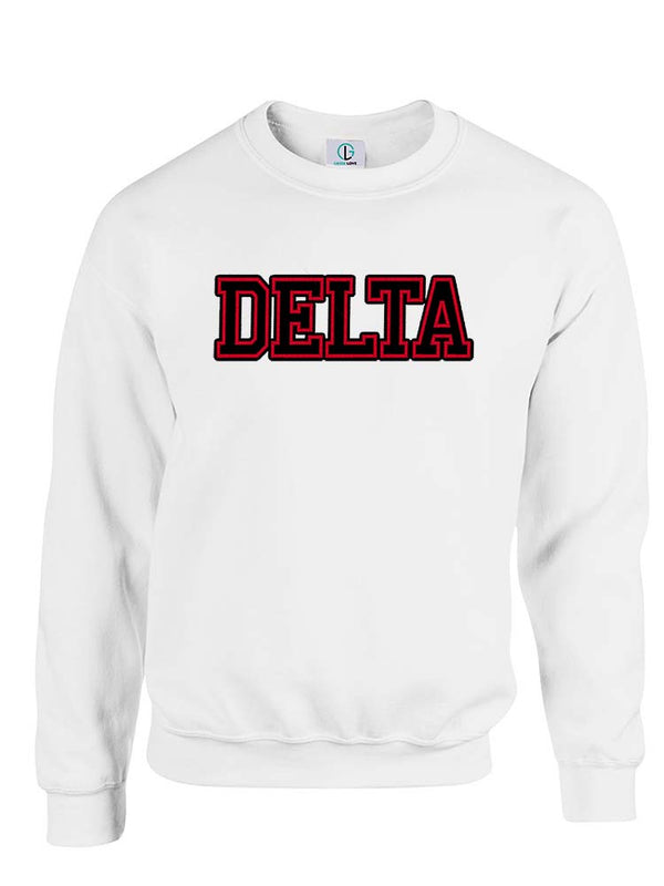 White Fusion Felt DELTA Sweatshirt