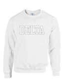 White Fusion Felt DELTA Sweatshirt