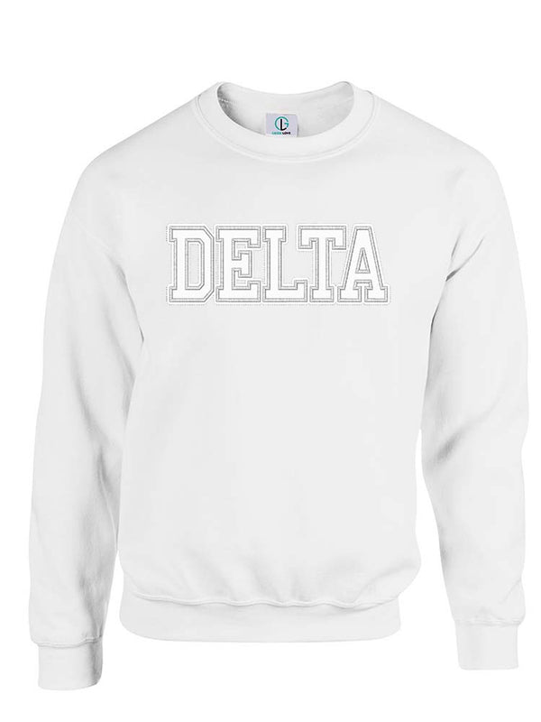 White Fusion Felt DELTA Sweatshirt