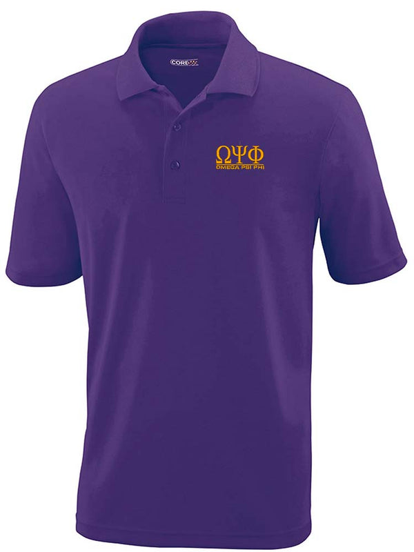 Omega Classic Greek Letters Polo Shirt