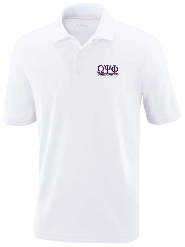 Omega Classic Greek Letters Polo Shirt