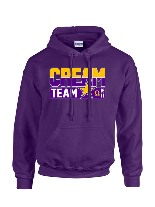 Cream Team Embroidered Hoodie