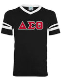 DST Greek Letters Stripe Sleeve Shirt