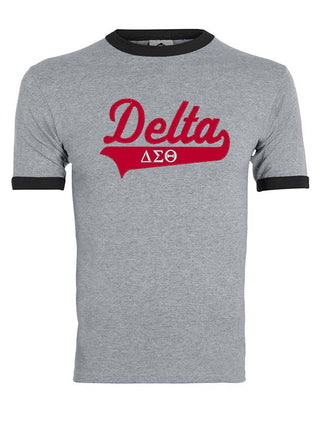 Buy grey-black Delta Tail Ringer Shirt