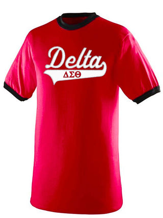 Buy red-black Delta Tail Ringer Shirt