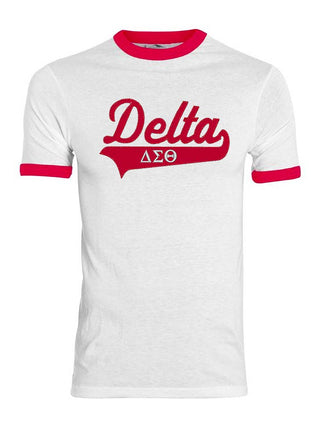 Buy white-red Delta Tail Ringer Shirt