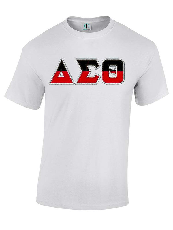 DST Split Greek Letters Short Sleeve T-Shirt