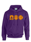 Purple Fusion Felt Omega Greek Letters Sweatshirt/Hoodie