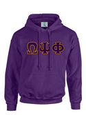 Purple Fusion Felt Omega Greek Letters Sweatshirt/Hoodie